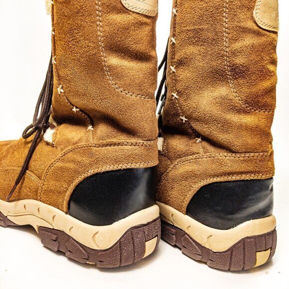 Itasca Faux Suede Winter Lace Up Boots Sz 10 - Picture 5 of 12